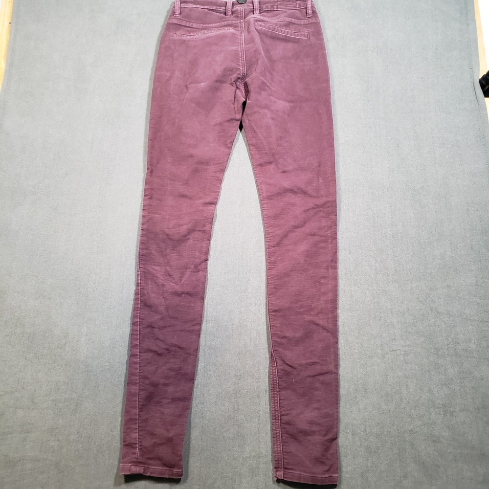 Billy Reid Corduroy Pants Womens 25 Burgundy Purple Skinny Fine Wale Cotton - Picture 2 of 9